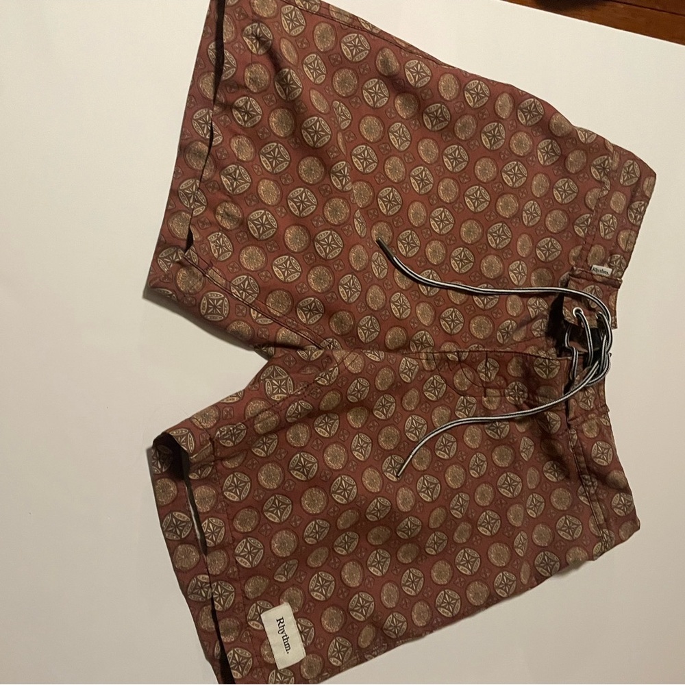 Rhythm Men's Tan Patterned Board Shorts